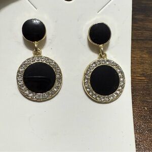 Elegant Black and Gold Earrings
